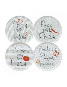 ANDREA FONTEBASSO SET 4 PIATTI PIZZA 33 CM - CINZIA