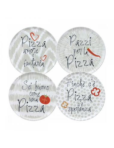 ANDREA FONTEBASSO SET 4 PIATTI PIZZA 33 CM -...