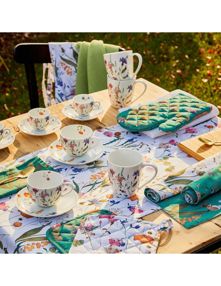 ANDREA FONTEBASSO SET 6 TAZZE CAFFÈ 10 CL - ATOLLO FLORA