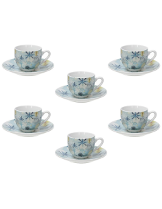 ANDREA FONTEBASSO SET 6 TAZZE CAFFÈ 10 CL - ATOLLO CRISTALLI