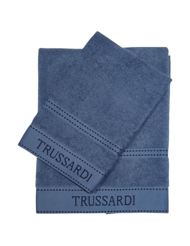 TRUSSARDI SET 2 ASCIUGAMANI IN SPUGNA DI COTONE...