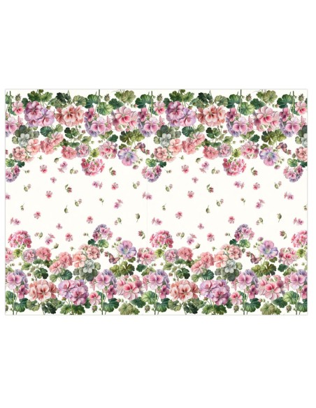 TAG HOUSE TOVAGLIA IN PANAMA DI CONTONE STAMPATO - PETALI