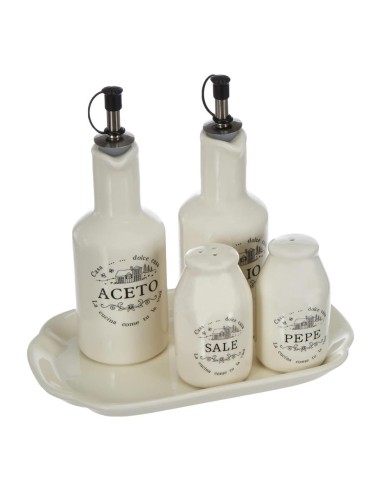 TOGNANA MENAGE CON VASSOIO IN PORCELLANA -...