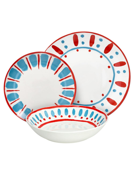 TOGNANA SERVIZIO PIATTI 18 PEZZI IN PORCELLANA - MADISON VIETRI