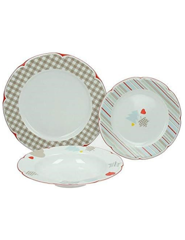 TOGNANA SERVIZIO PIATTI 18 PEZZI IN PORCELLANA...