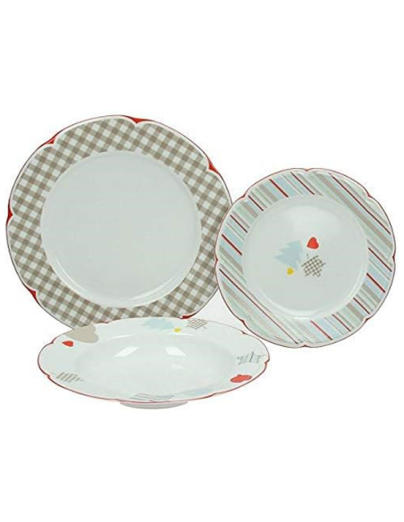 TOGNANA SERVIZIO PIATTI 18 PEZZI IN PORCELLANA - POEMA TABATHA