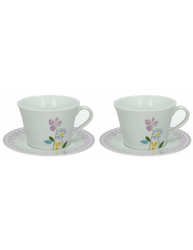 TOGNANA SET 2 TAZZE LATTE CON PIATTINO 45 CL -...
