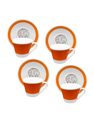 TOGNANA SET 4 TAZZE CAFFÈ 10 CL IN PORCELLANA -...