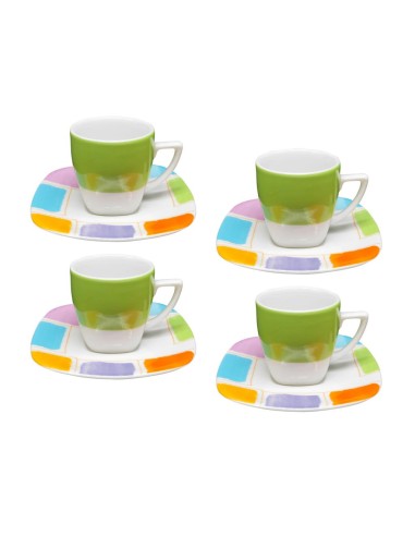 TOGNANA SET 4 TAZZE CAFFÈ 100 ML IN PORCELLANA...