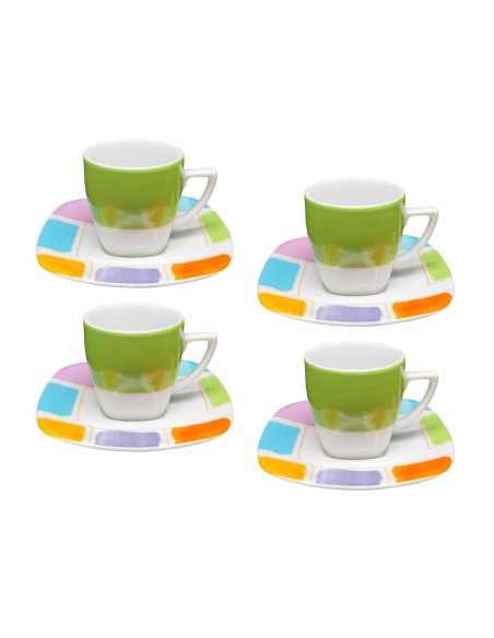 TOGNANA SET 4 TAZZE CAFFÈ 100 ML IN PORCELLANA - TECHNO CARNIVAL