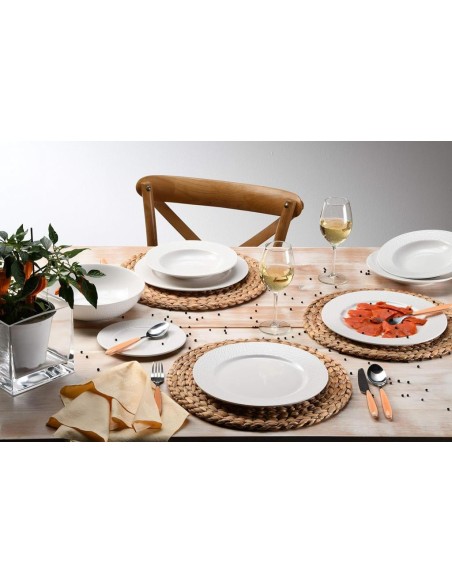 TOGNANA SET 6 PIATTI PIANI 27 CM IN PORCELLANA - GOLF