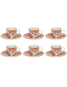 TOGNANA SET 6 TAZZE CAFFÈ 10 CL IN PORCELLANA - ORION GAME