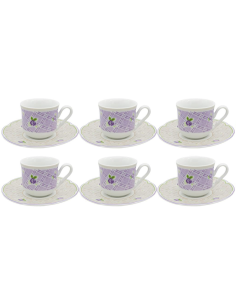 TOGNANA SET 6 TAZZE CAFFÈ 10 CL IN PORCELLANA - POEMA DAFNE