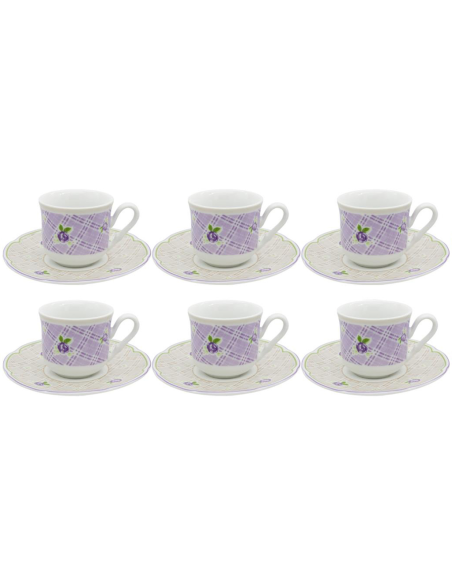 TOGNANA SET 6 TAZZE CAFFÈ 10 CL IN PORCELLANA - POEMA DAFNE