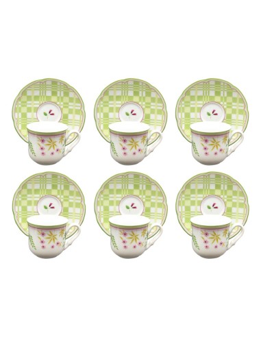 TOGNANA SET 6 TAZZE CAFFÈ 10 CL IN PORCELLANA -...