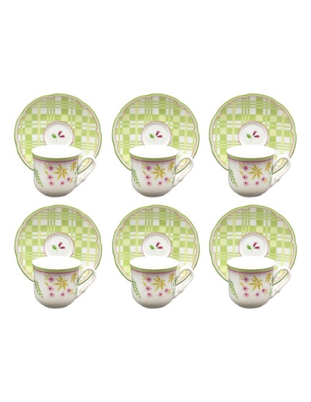 TOGNANA SET 6 TAZZE CAFFÈ 10 CL IN PORCELLANA - POEMA GINEVRA