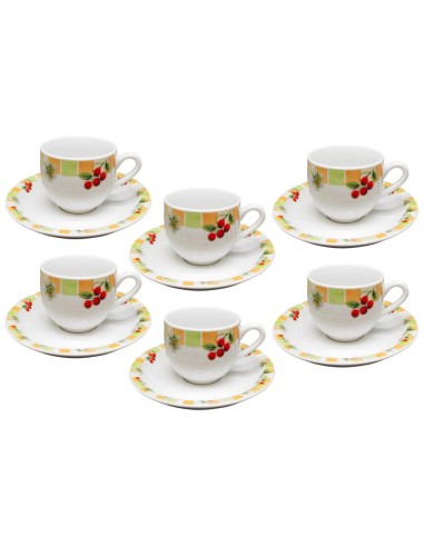 TOGNANA SET 6 TAZZE CAFFÉ 100 ML IN PORCELLANA...