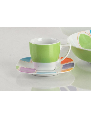 TOGNANA SET 6 TAZZE CAFFÈ 100 ML IN PORCELLANA...