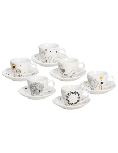 TOGNANA SET 6 TAZZINE CAFFÉ 8 CL - IRIS GOLDY