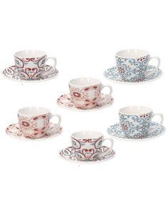 TOGNANA SET 6 TAZZINE CAFFÉ 8 CL IN PORCELLANA - IRIS...