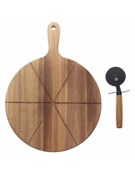 ANDREA FONTEBASSO TAGLIERE TONDO CON MANICO 42X30 CM CON TAGLIAPIZZA - STARBAMBOO