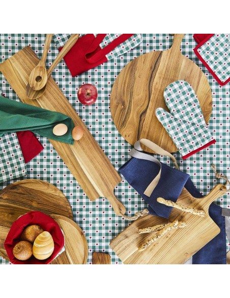 ANDREA FONTEBASSO TAGLIERE TONDO CON MANICO 42X30 CM CON TAGLIAPIZZA - STARBAMBOO