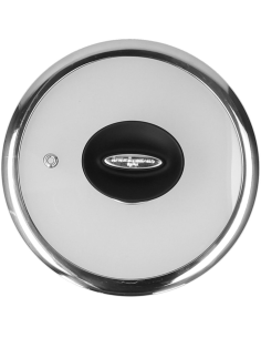 ANDREA FONTEBASSO COPERCHIO IN VETRO CON BORDO IN ACCIAIO...