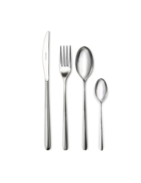 SERAFINO ZANI SERVIZIO POSATE 24 PEZZI IN ACCIAIO INOX - ASSO