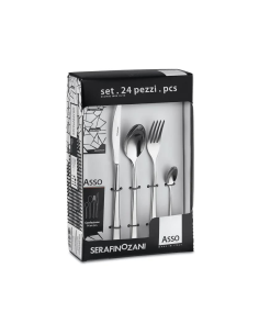 SERAFINO ZANI SERVIZIO POSATE 24 PEZZI IN ACCIAIO INOX -... 2