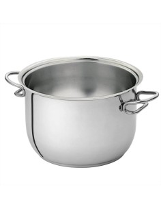 SERAFINO ZANI PENTOLA ALTA 2 MANIGLIE IN ACCIAIO INOX -...