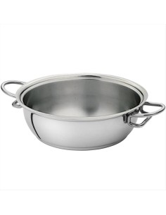 SERAFINO ZANI CASSERUOLA BASSA 2 MANIGLIE IN ACCIAIO INOX...