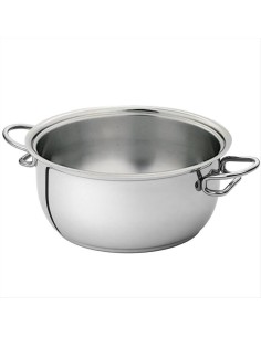 SERAFINO ZANI CASSERUOLA ALTA 2 MANIGLIE IN ACCIAIO INOX...