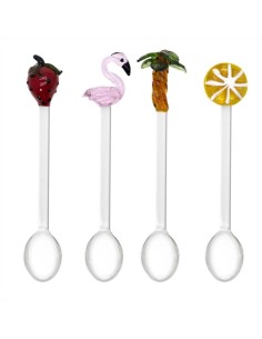 WD LIFESTYLE SET 4 CUCCHIAINI CAFFÈ IN VETRO BOROSILICATO