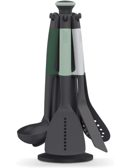 JOSEPH JOSEPHSET 6 UTENSILI DA CUCINA CON SUPPORTO ROTANTE 35X16 - ELEVATE