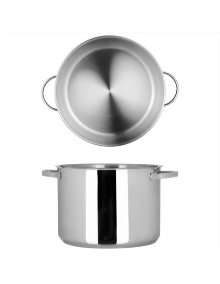 MONETA PENTOLA ALTA 2 MANIGLIE IN ACCIAIO INOX - ALLEGRO