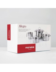 MONETA BATTERIA 7 PEZZI IN ACCIAIO INOX - ALLEGRO 2