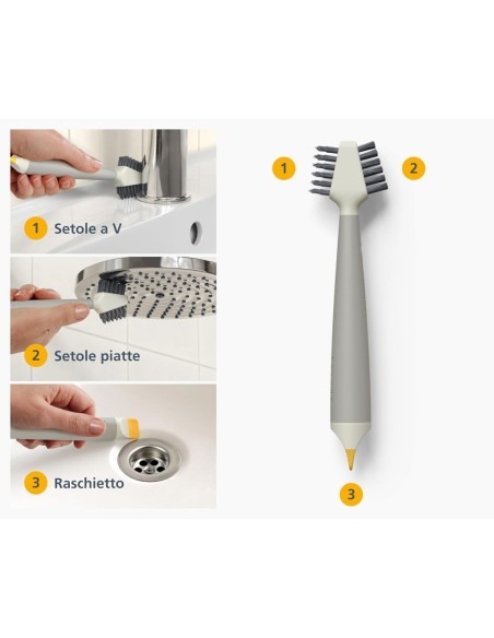 JOSEPH JOSEPH SPAZZOLA MULTIUSO 3 IN 1 - CLEANTECH