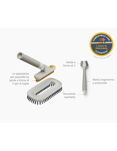 JOSEPH JOSEPH SET 3 SPAZZOLE PER PULIZIA DI...