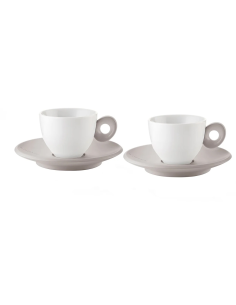 GUZZINI SET 2 TAZZINE CAFFÈ 50 ML CON PIATTINO - EVERYDAY