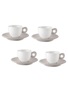 GUZZINI SET 4 TAZZINE CAFFÈ 50 ML CON PIATTINO - EVERYDAY