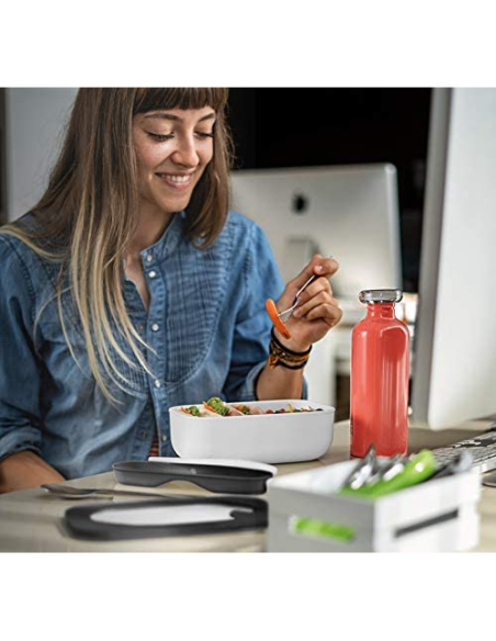 GUZZINI SET LUNCH BOX CON POSATE DA VIAGGIO - STORE&GO