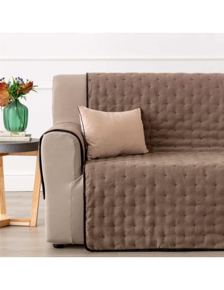 RIVIERA COPRIDIVANO DOUBLE FACE IN VELLUTO E TESSUTO ANTIMACCHIA  - GOODLY