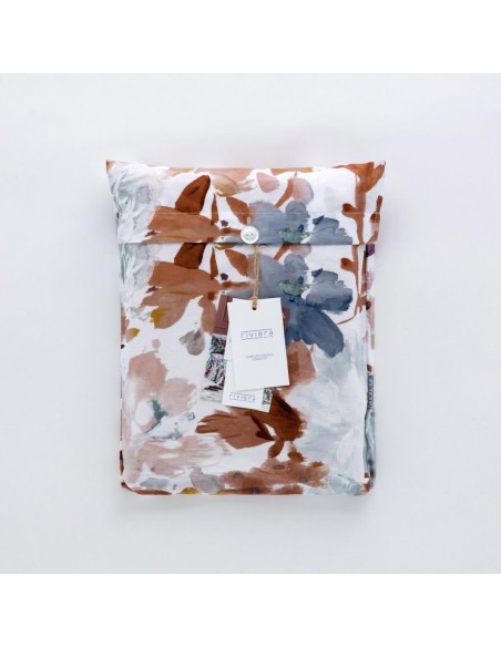 RIVIERA COMPLETO LENZUOLA-COPRILETTO MATRIMONIALE IN PERCALLE - LAVINIA