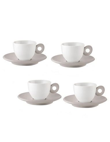 GUZZINI SET 4 TAZZINE CAFFÈ 50 ML CON PIATTINO...