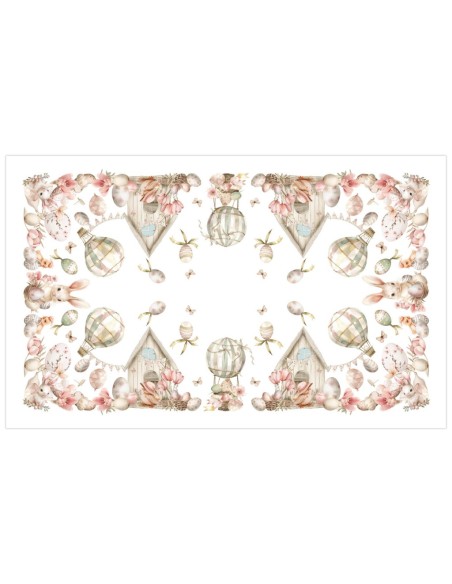 DIGITAL LAB TOVAGLIA IN PANAMA DI COTONE - PINK EASTER
