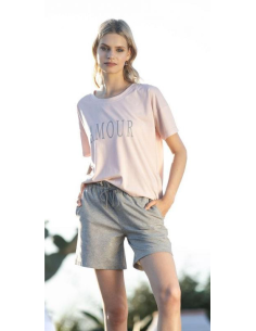 NOIDINOTTE PIGIAMA DONNA GIROCOLLO MEZZA MANICA E...