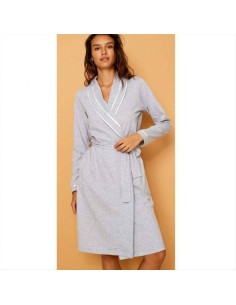 NOIDINOTTE VESTAGLIA DONNA SCIALLATA IN COTONE