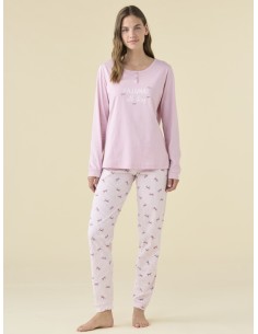 NOIDINOTTE PIGIAMA DONNA MANICA LUNGA E PANTALONE IN...