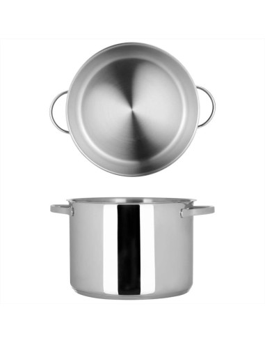 MONETA PENTOLA ALTA 2 MANIGLIE IN ACCIAIO INOX...