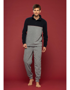 NOIDINOTTE PIGIAMA UOMO A LUPETTO MANICA LUNGA E...